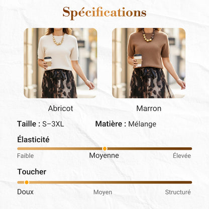 Ensemble deux pièces pour femme composé d'un pull et d'une jupe fluide à imprimé léopard