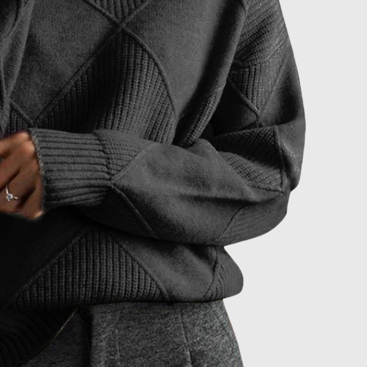 Agathe | Pull Col Montant Texturé