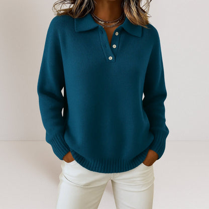 Olivia | Pull Doux à Col et Boutons