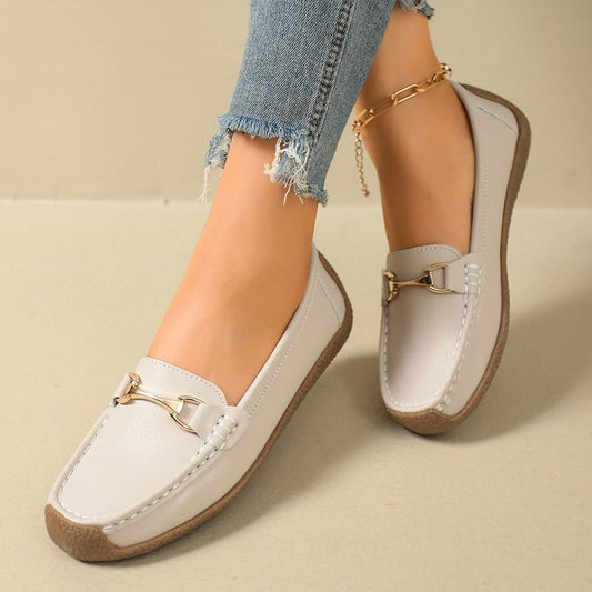LUNA | Mocassins Souples Dorés