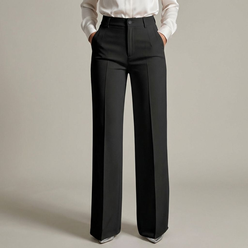 Selma | Pantalon Tailleur Taille Haute Élancé