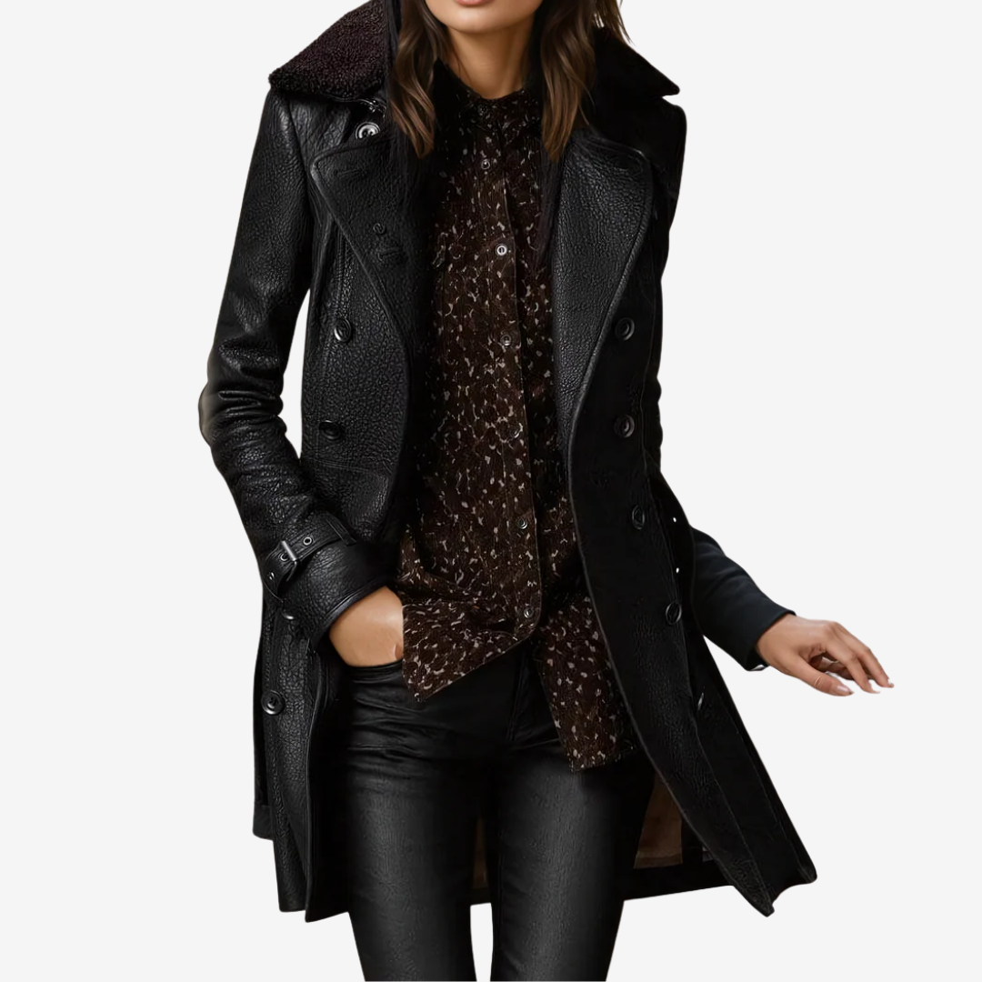 Sofie | Manteau Long Similicuir