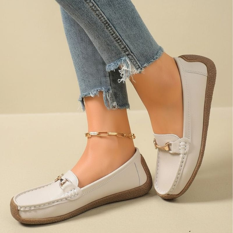 LUNA | Mocassins Souples Dorés