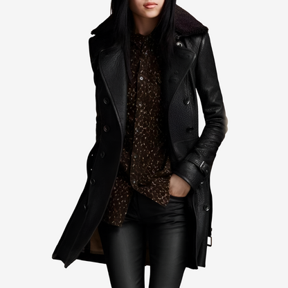 Sofie | Manteau Long Similicuir