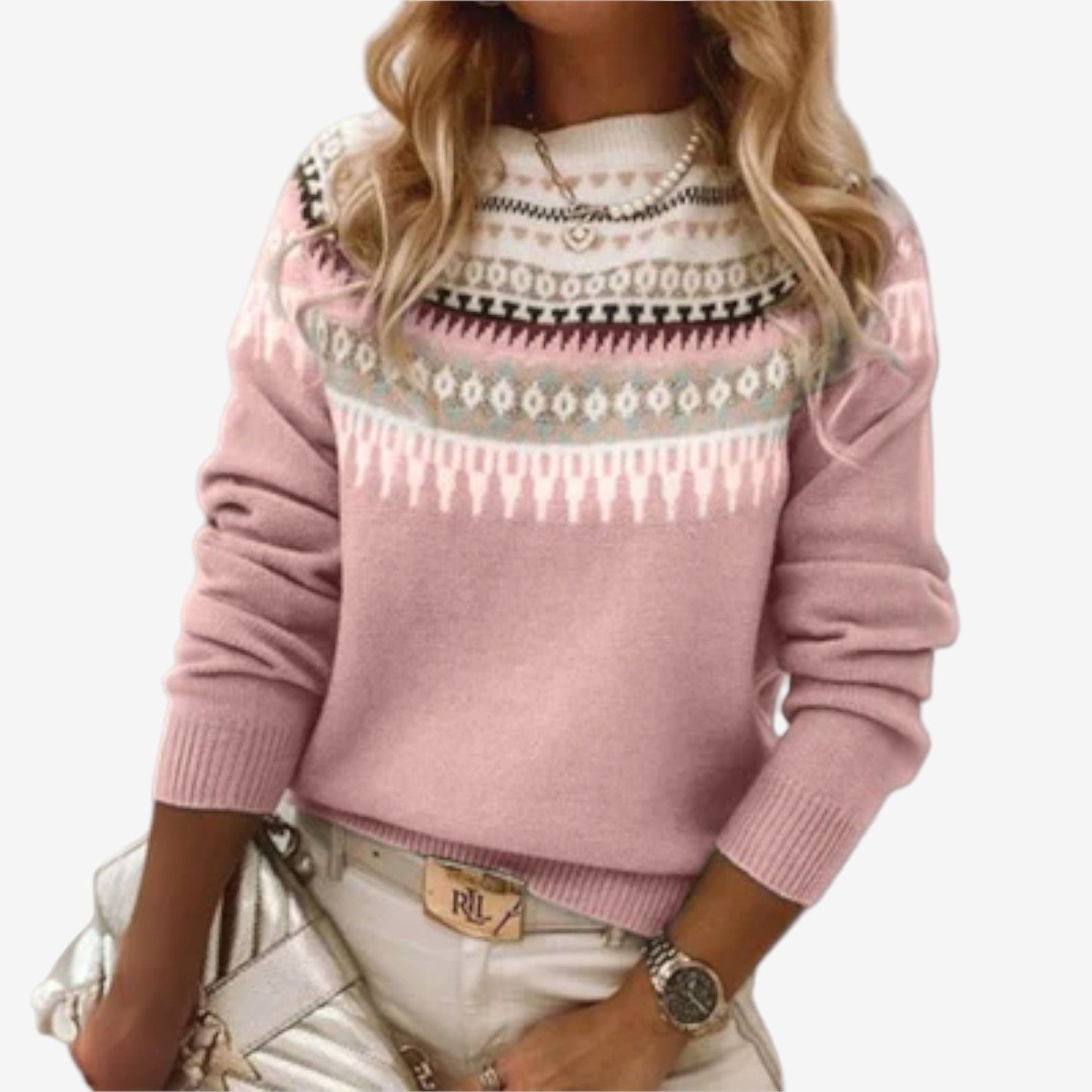 Lina | Pull Motif Élégant