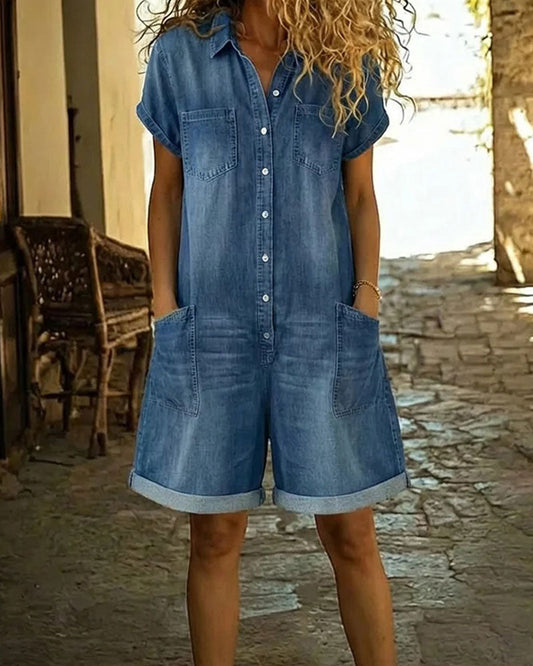 Combishort Capri en Denim