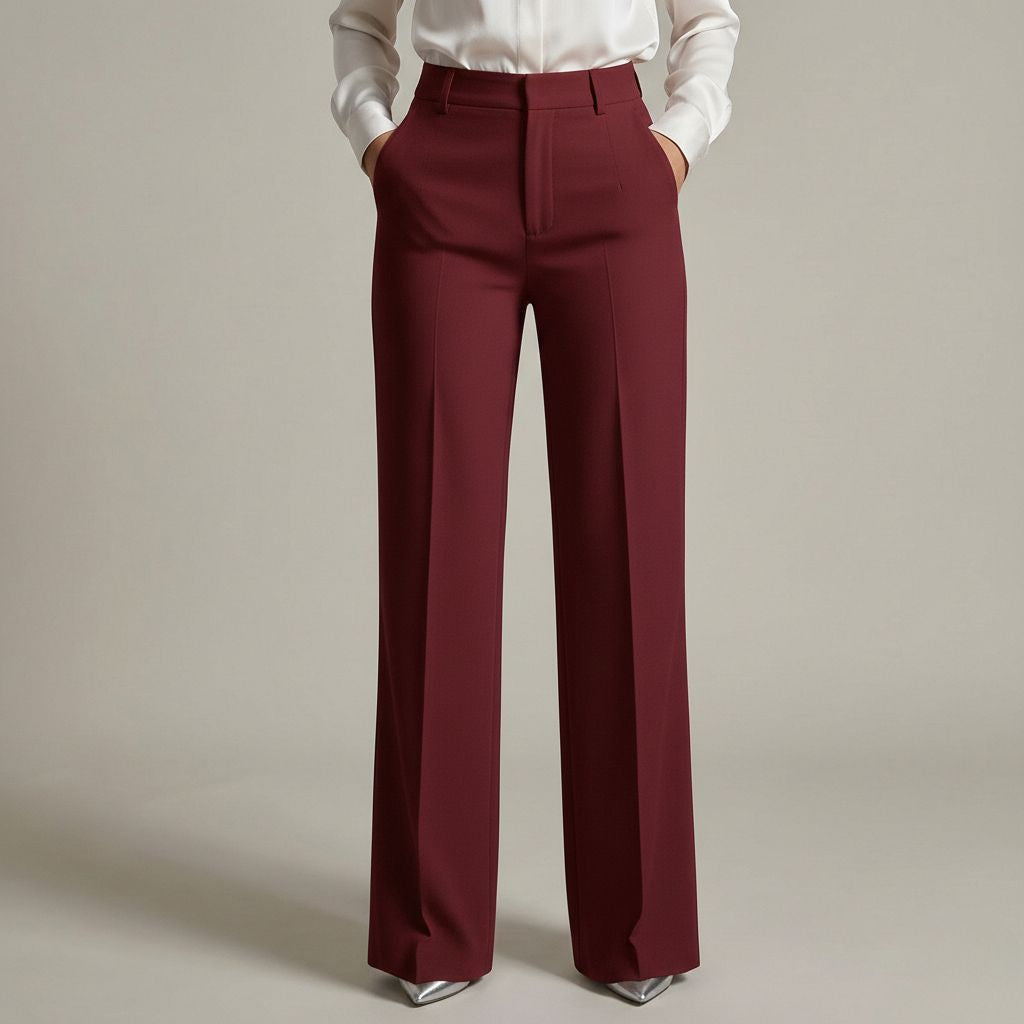 Selma | Pantalon Tailleur Taille Haute Élancé