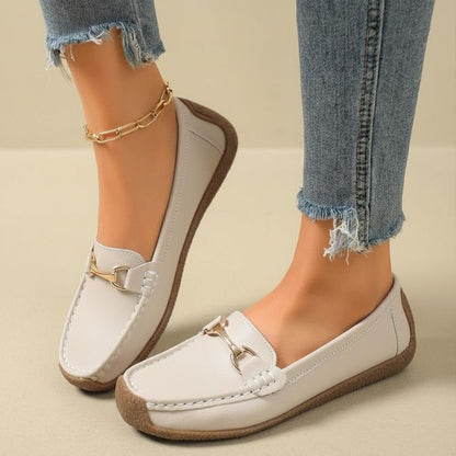 LUNA | Mocassins Souples Dorés