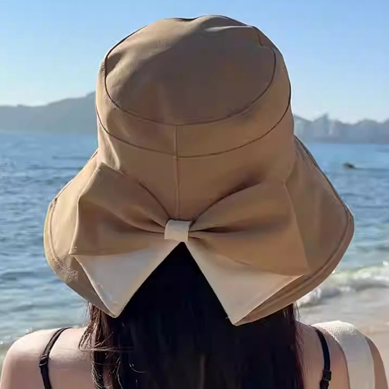 👒Capeline de Plage à Nœud – pliable, protection solaire à 360° 🎀
