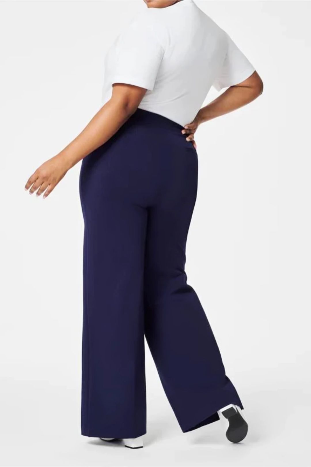 Mara | Pantalon Taille Haute à Boutons Dorés
