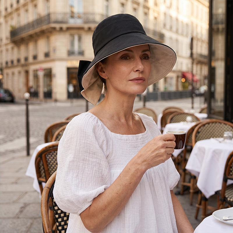 👒Capeline de Plage à Nœud – pliable, protection solaire à 360° 🎀