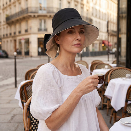 👒Capeline de Plage à Nœud – pliable, protection solaire à 360° 🎀