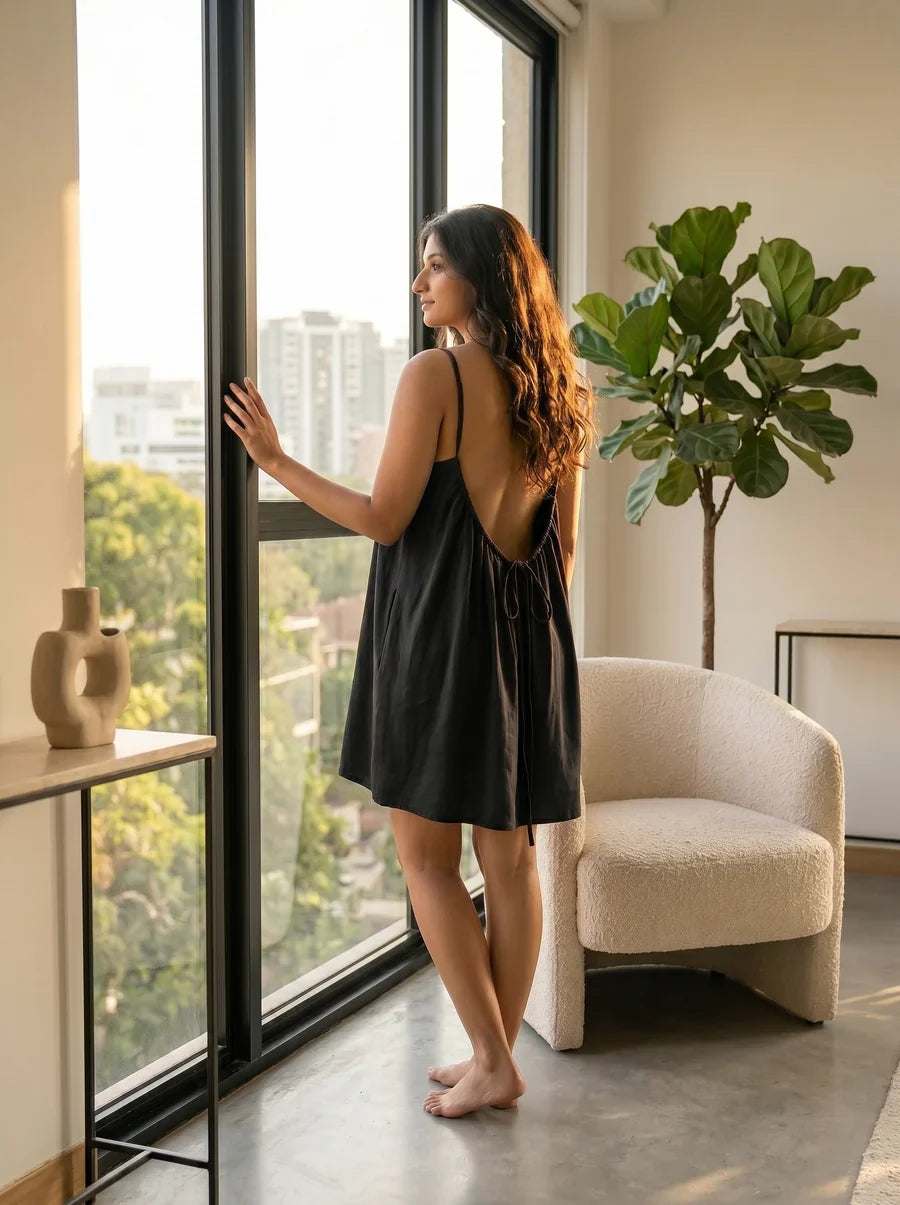 Elara - Robe dos nu ajustable