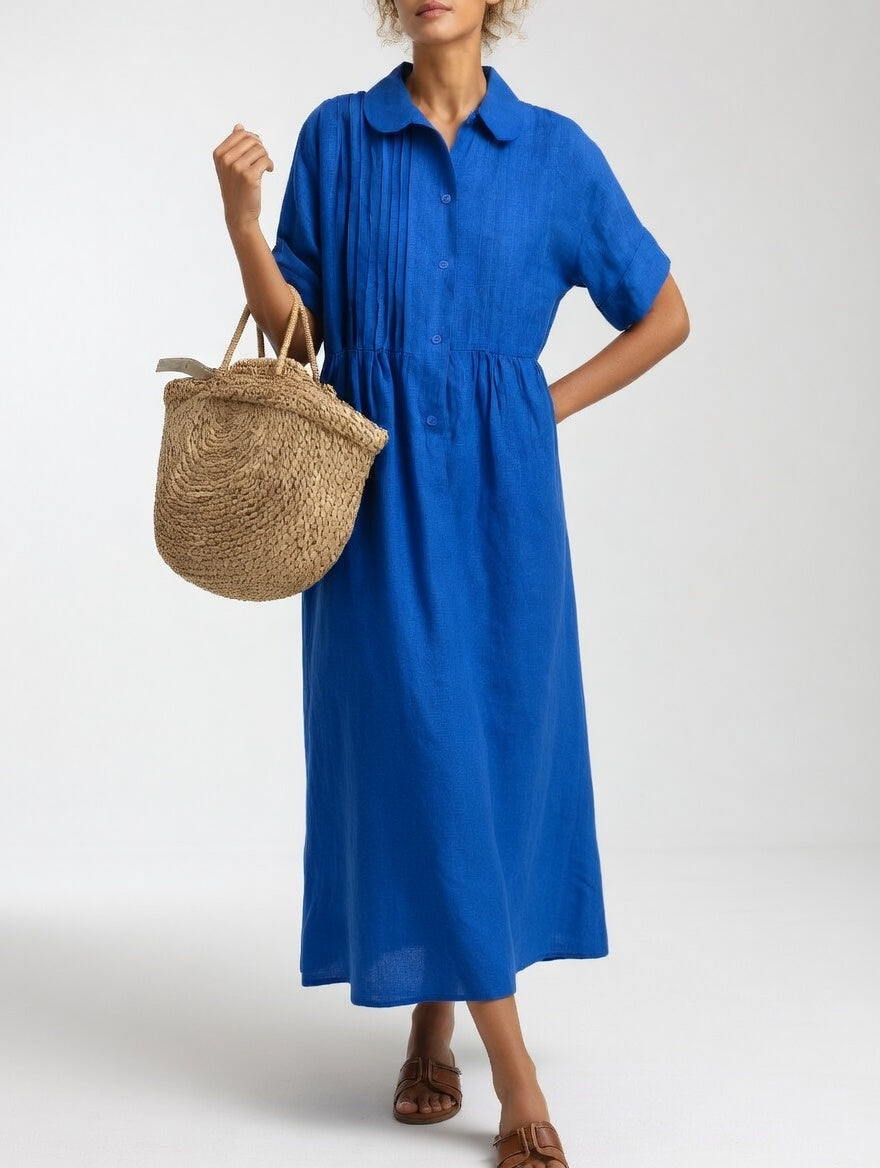 Lysandra™ — Robe chemise fluide estivale