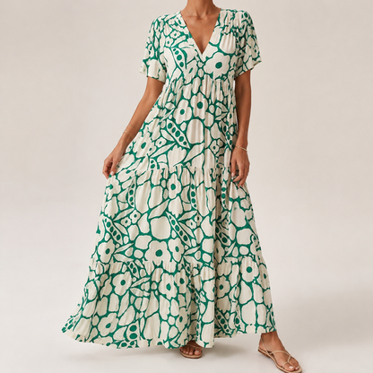 Enora - Robe Longue Bohème Élégante