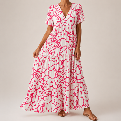 Enora - Robe Longue Bohème Élégante
