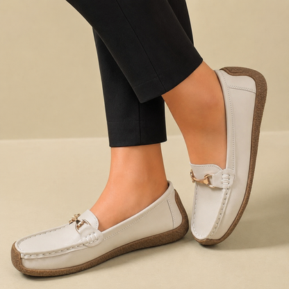 LUNA | Mocassins Souples Dorés