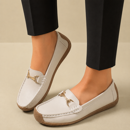 LUNA | Mocassins Souples Dorés