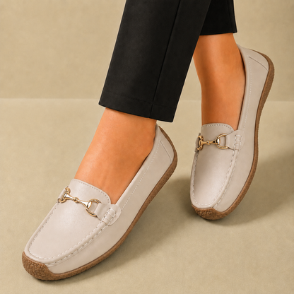 LUNA | Mocassins Souples Dorés
