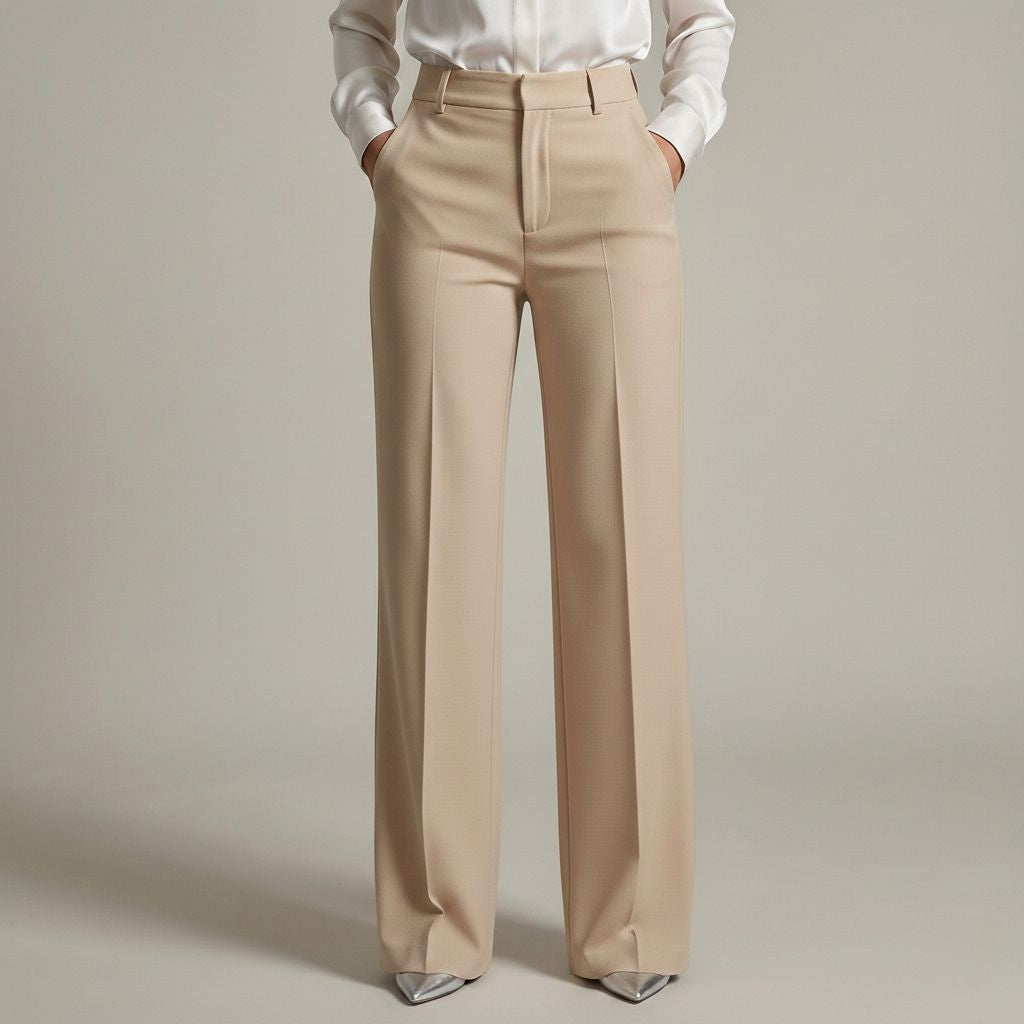 Selma | Pantalon Tailleur Taille Haute Élancé