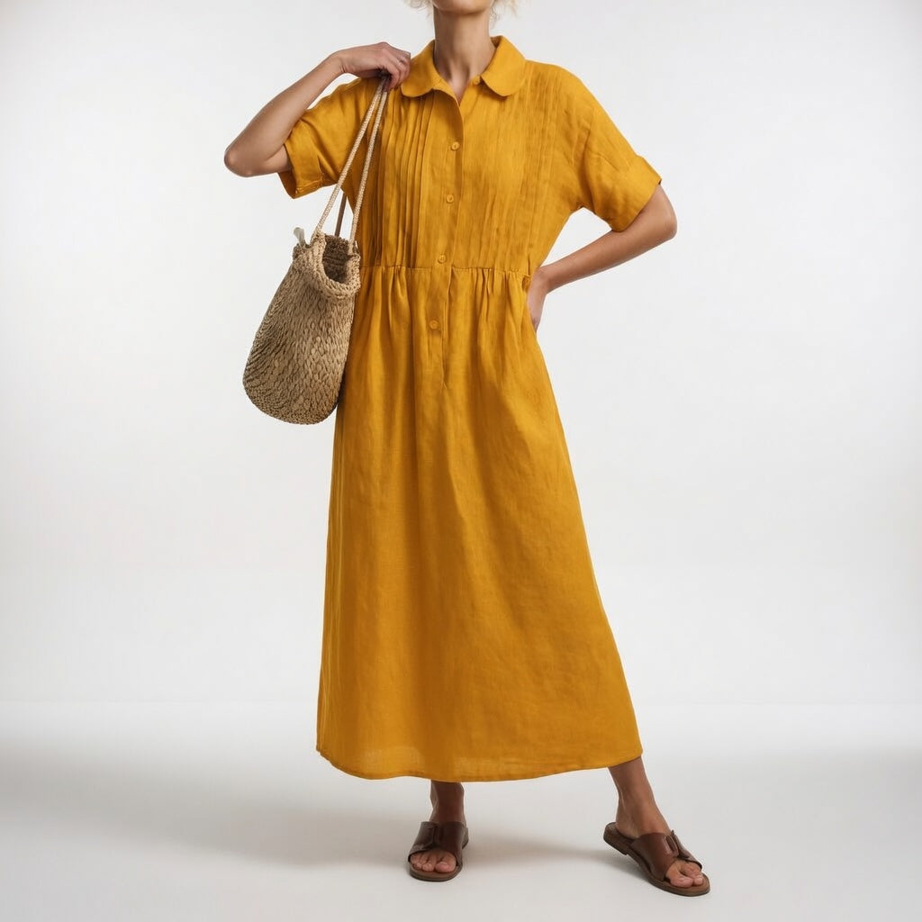 Lysandra™ — Robe chemise fluide estivale