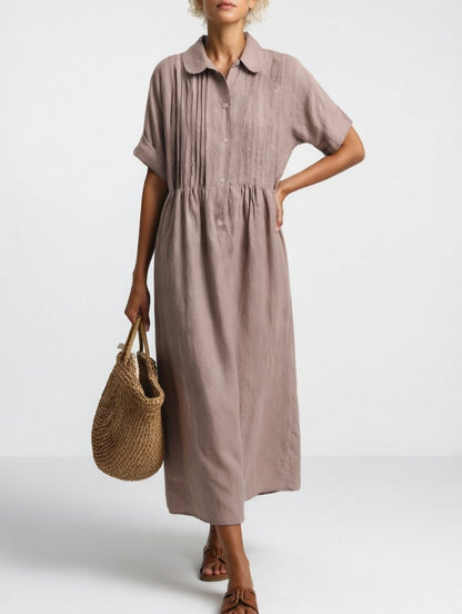 Lysandra™ — Robe chemise fluide estivale