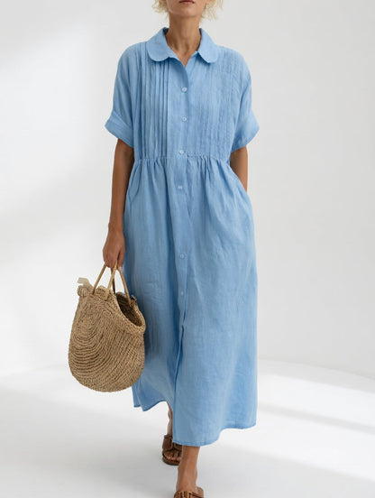 Lysandra™ — Robe chemise fluide estivale