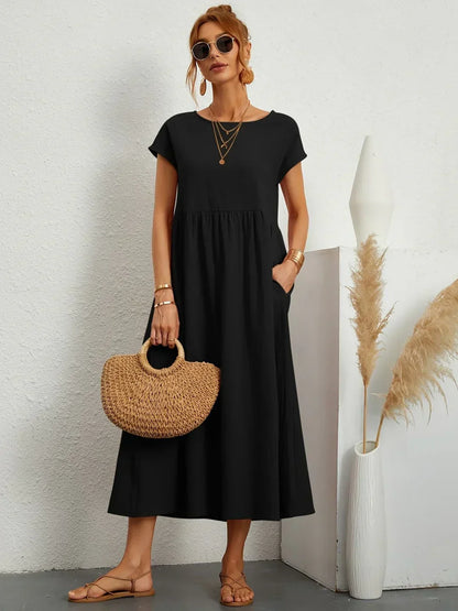 Gabrielle™ — Robe midi fluide élégance intemporelle