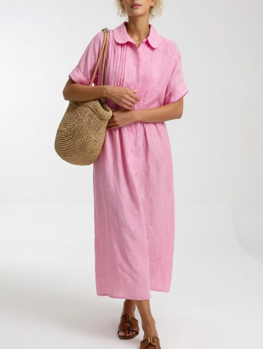 Lysandra™ — Robe chemise fluide estivale