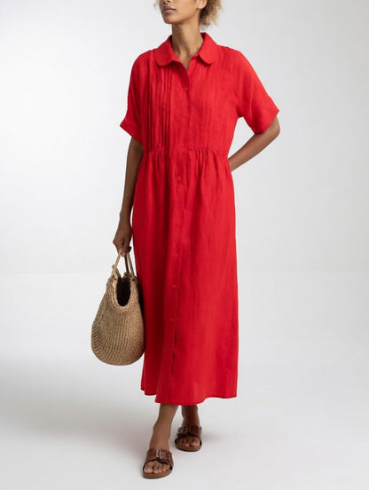 Lysandra™ - Robe chemise fluide estivale