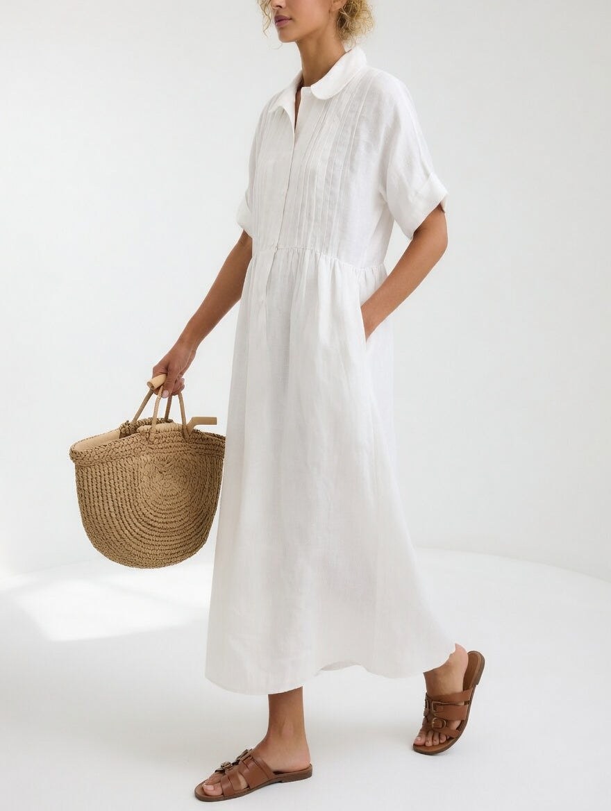 Lysandra™ - Robe chemise fluide estivale