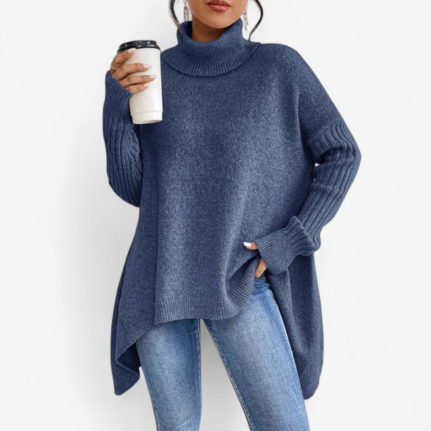 Frédérique | Pull Doux à Col Roulé