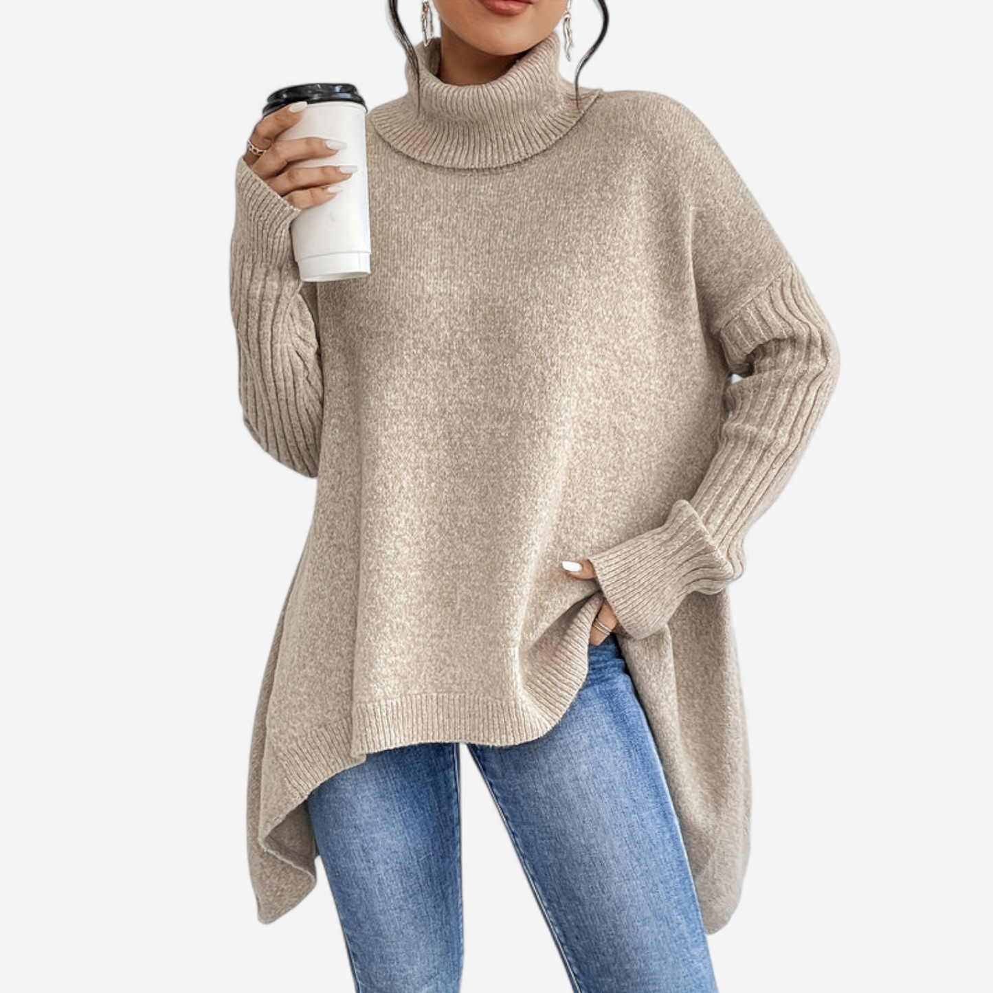 Frédérique | Pull Doux à Col Roulé