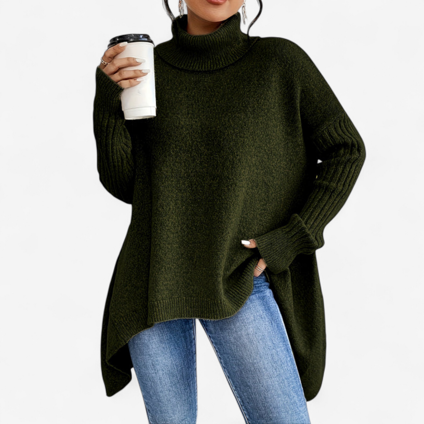 Frédérique | Pull Doux à Col Roulé