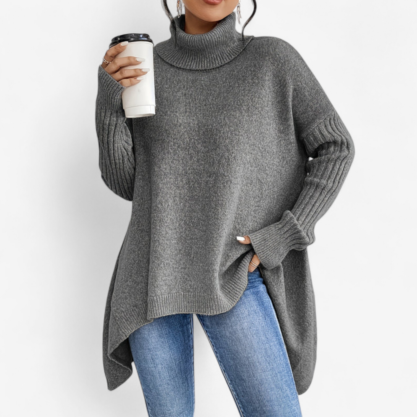 Frédérique | Pull Doux à Col Roulé