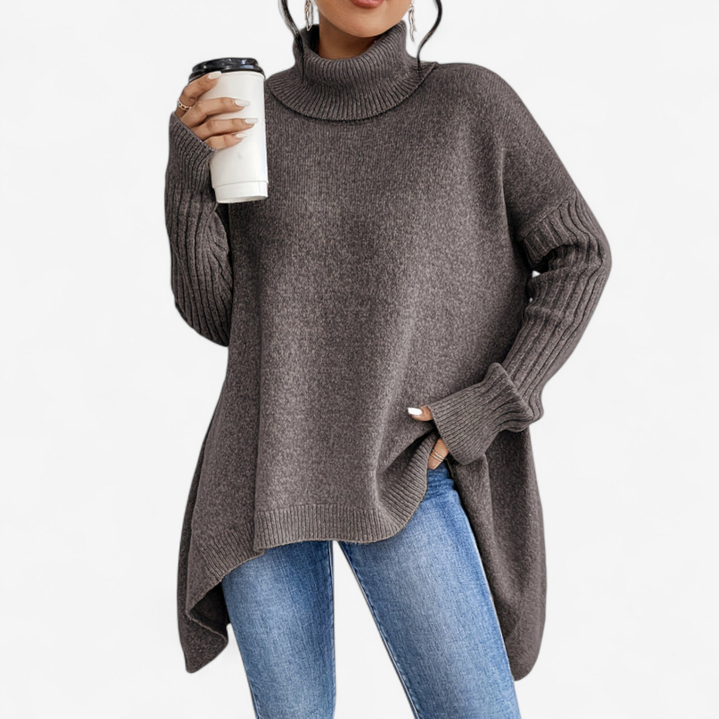 Frédérique | Pull Doux à Col Roulé