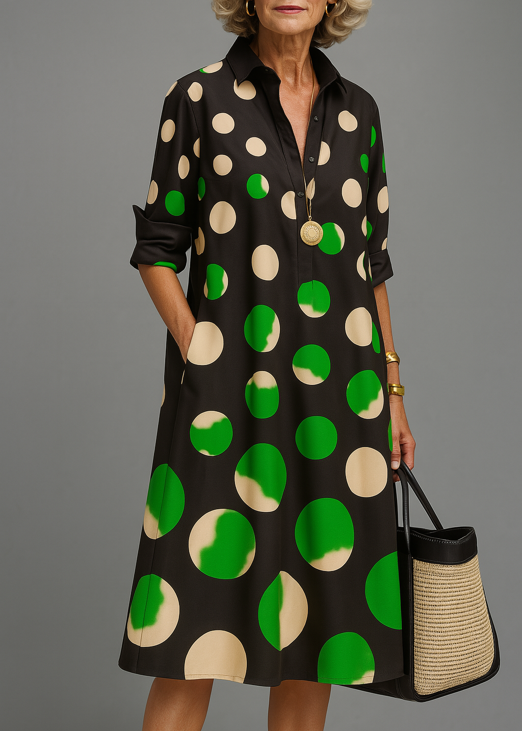 Althéa™ | Robe chemise midi élégante