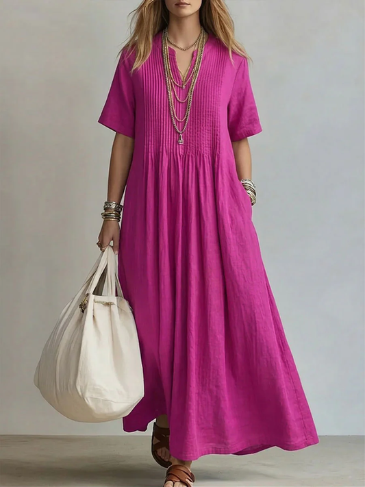 Enora - Robe plissée sculptante