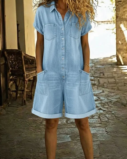 Combishort Capri en Denim