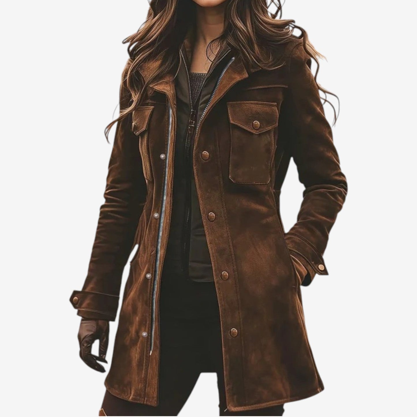 Cecyle | Manteau Brun Structuré