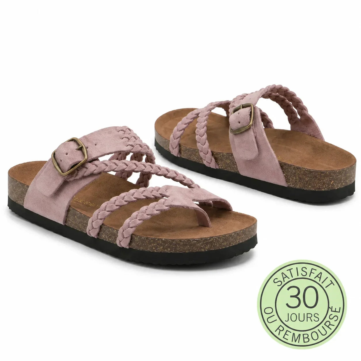 Tressia™ - Sandales en cuir à confort orthopédique femme