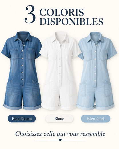 Combishort Capri en Denim