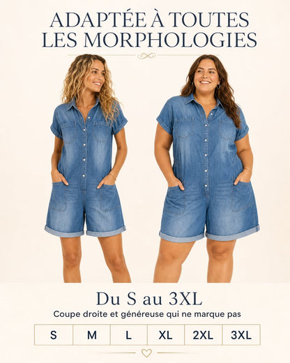 Combishort Capri en Denim