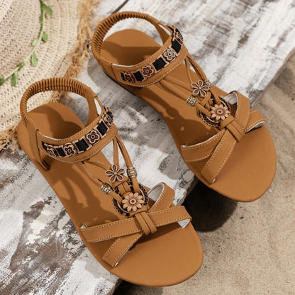 👡 Sandales Plates Respirantes à Bout Rond pour Femme – Légèreté & Style 🌸