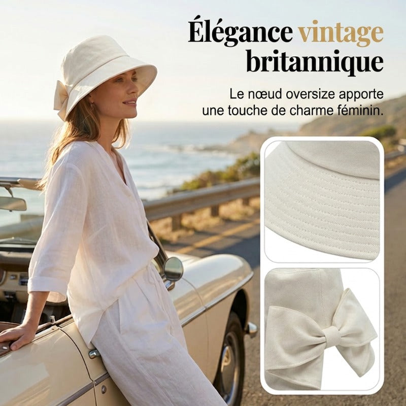👒Capeline de Plage à Nœud – pliable, protection solaire à 360° 🎀