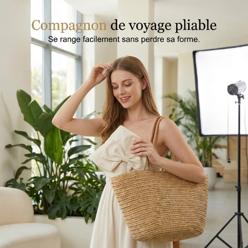 👒Capeline de Plage à Nœud – pliable, protection solaire à 360° 🎀